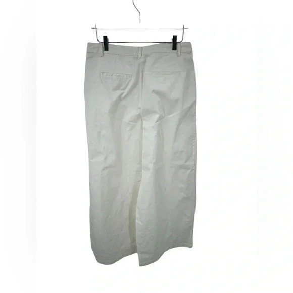 Nili Lotan Dillon Extra Wide-Leg Pants Women's White Size 12 B1024 - Picture 4 of 6